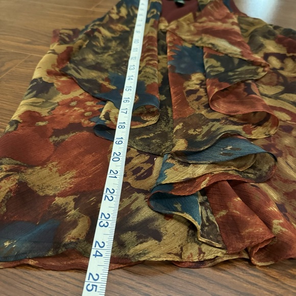 Lauren Ralph Lauren Layered Chiffon Sleeveless Floral Blouse Size 6 - Picture 9 of 9